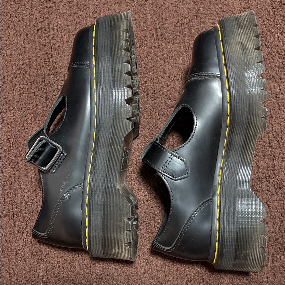 Dr. Martens Black Kids Dress Shoes with Buckle - Picture 5 of 7